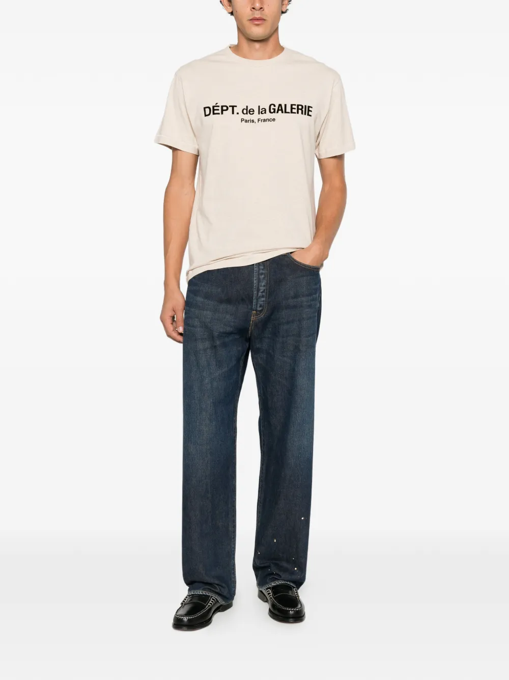 GALLERY DEPT. logo-print T-shirt Beige