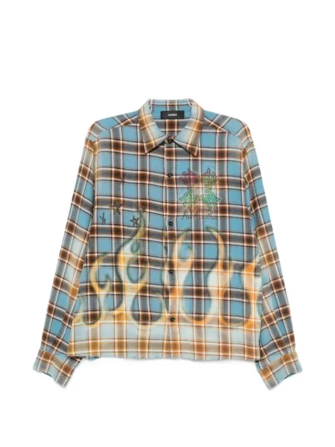 AMIRI MA Quad flames flannel shirt