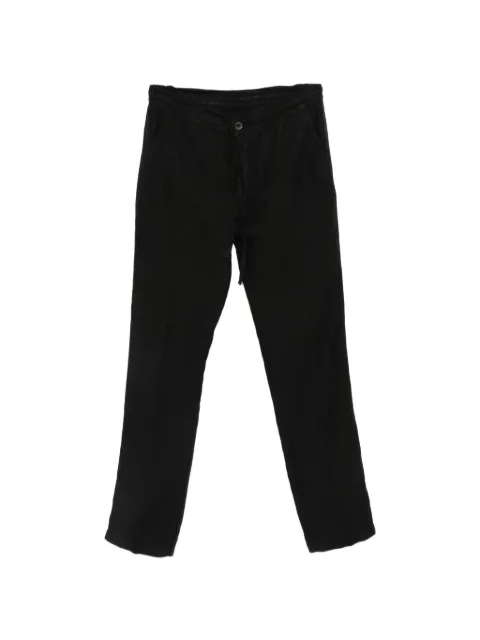 120% Lino drawstring-waist straight-leg trousers