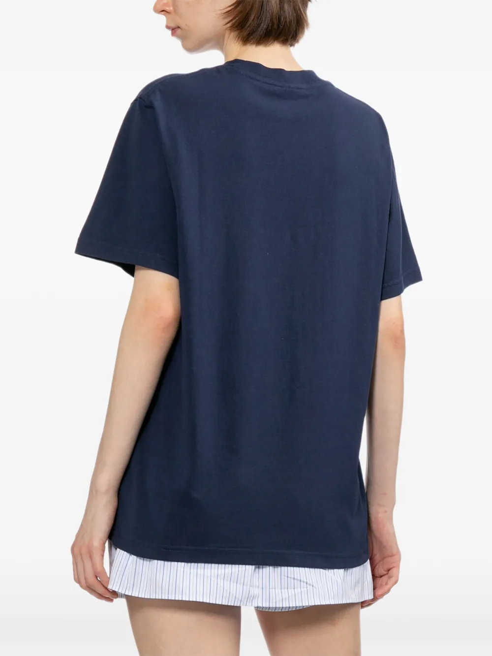 Sporty & Rich T-shirt met logoprint Blauw