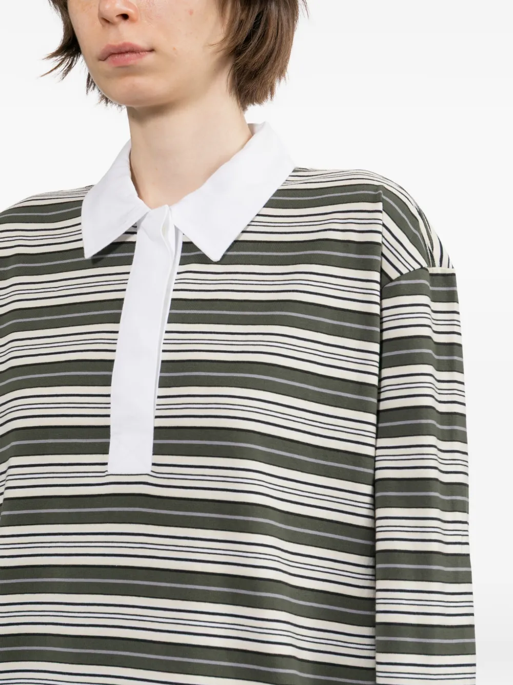 rag & bone Gestreept poloshirt Groen