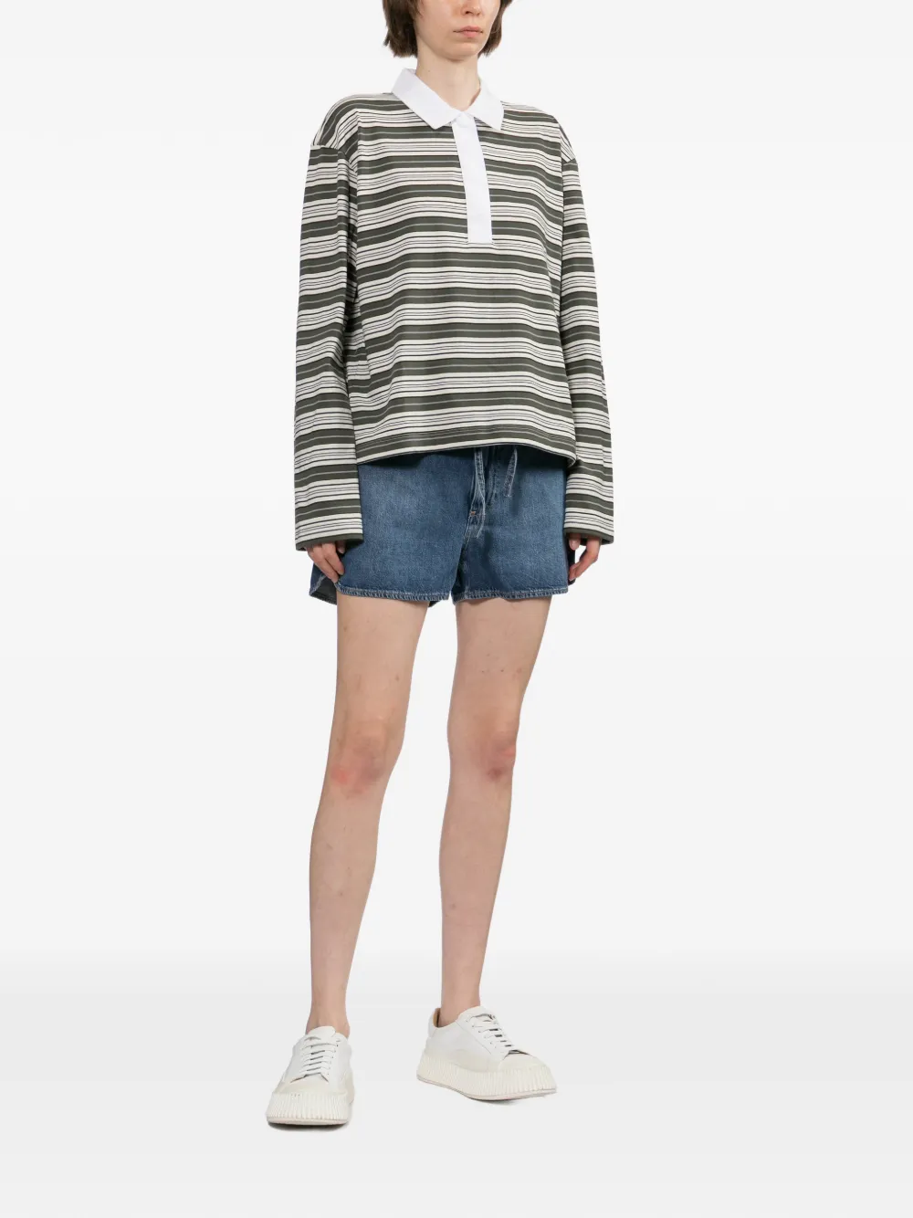 rag & bone Gestreept poloshirt Groen
