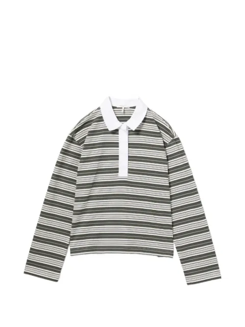 rag & bone striped long-sleeve polo shirt
