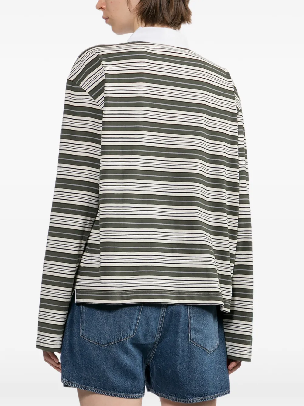 rag & bone Gestreept poloshirt Groen