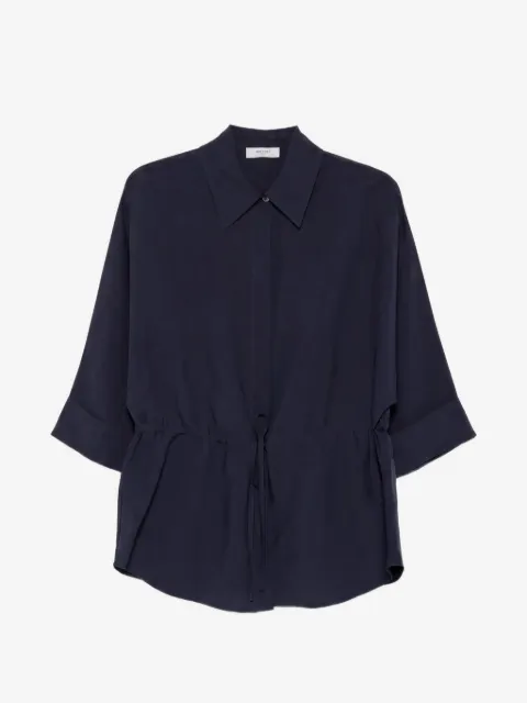 Rundholz Black Label drawstring-waist curved-hem blouse