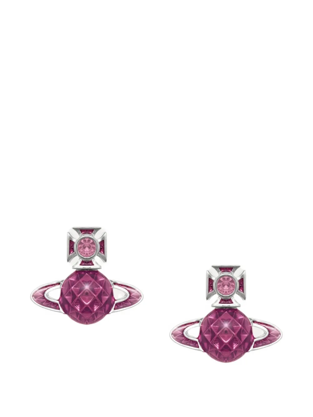 Vivienne Westwood Mashita Bas Relief Earrings In Purple