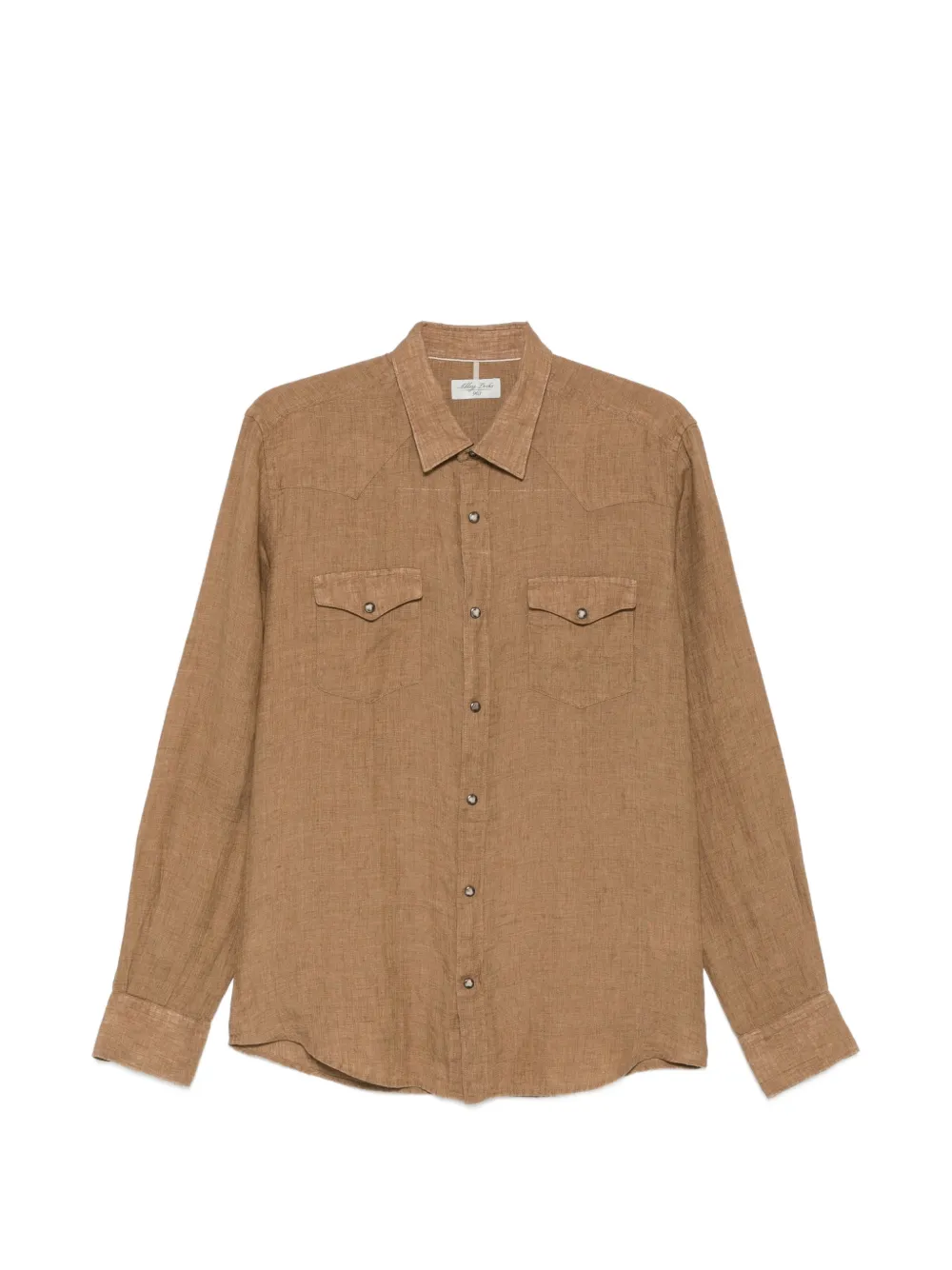 Alley Docks 963 western-yoke chest-pocket shirt - Marrone