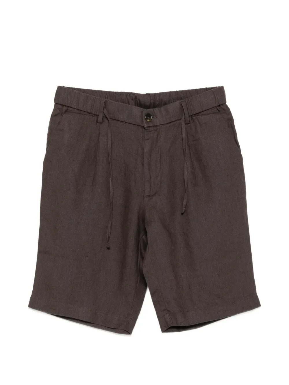 Alley Docks 963 drawstring-waist pleated shorts - Braun