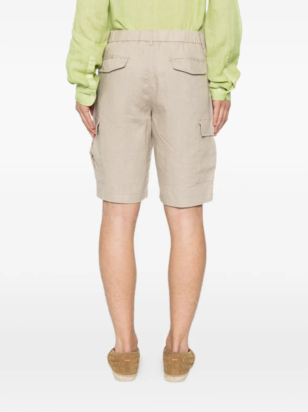 Alley Docks 963 Geplooide cargo shorts Beige