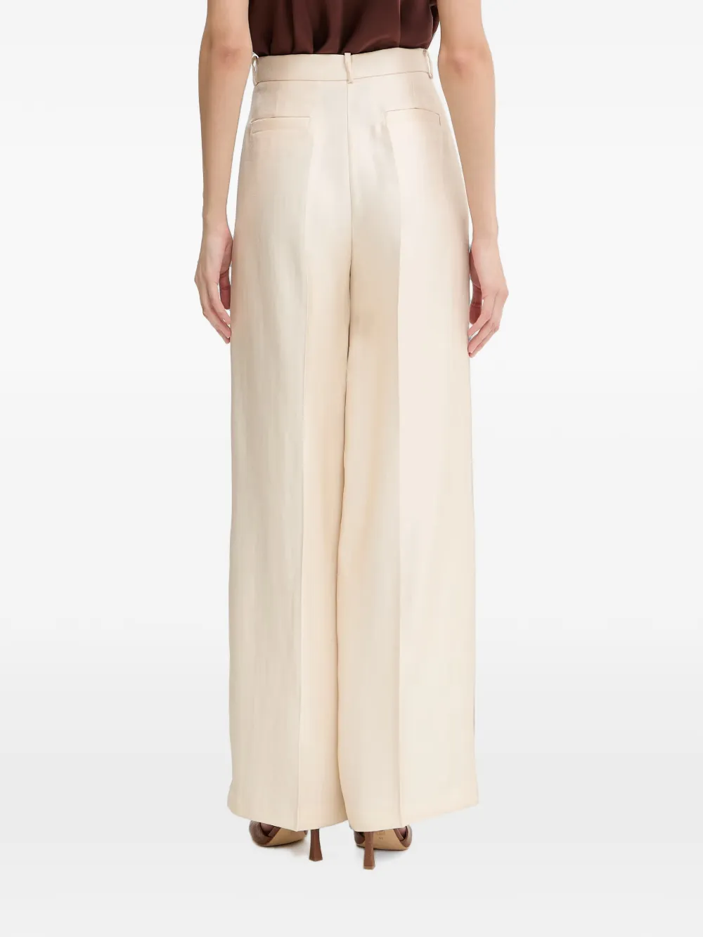 Haveone Geplooide broek Beige
