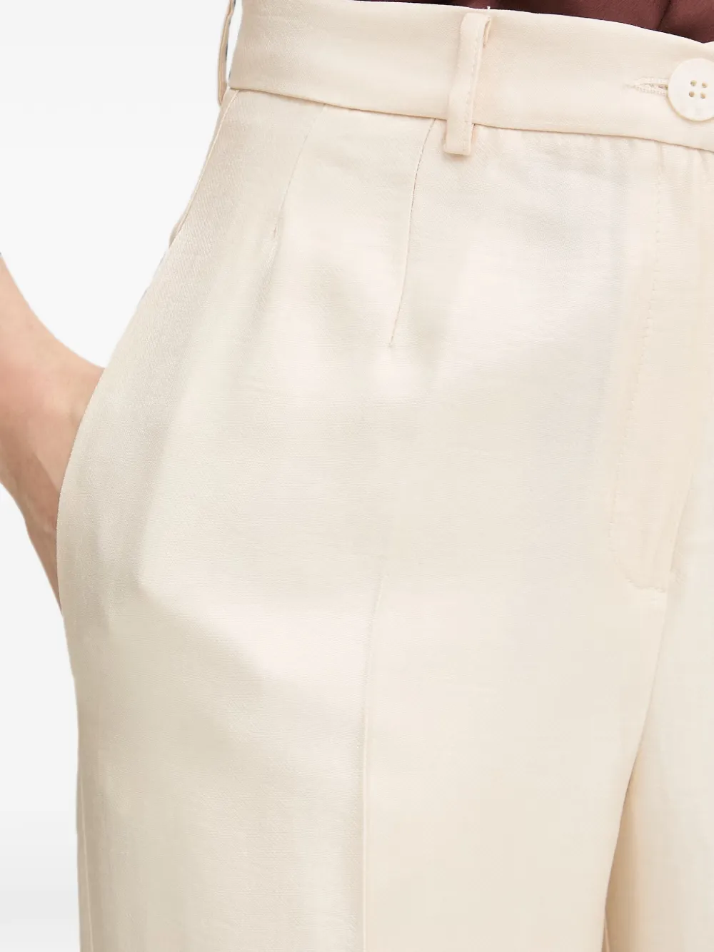 Haveone Geplooide broek Beige