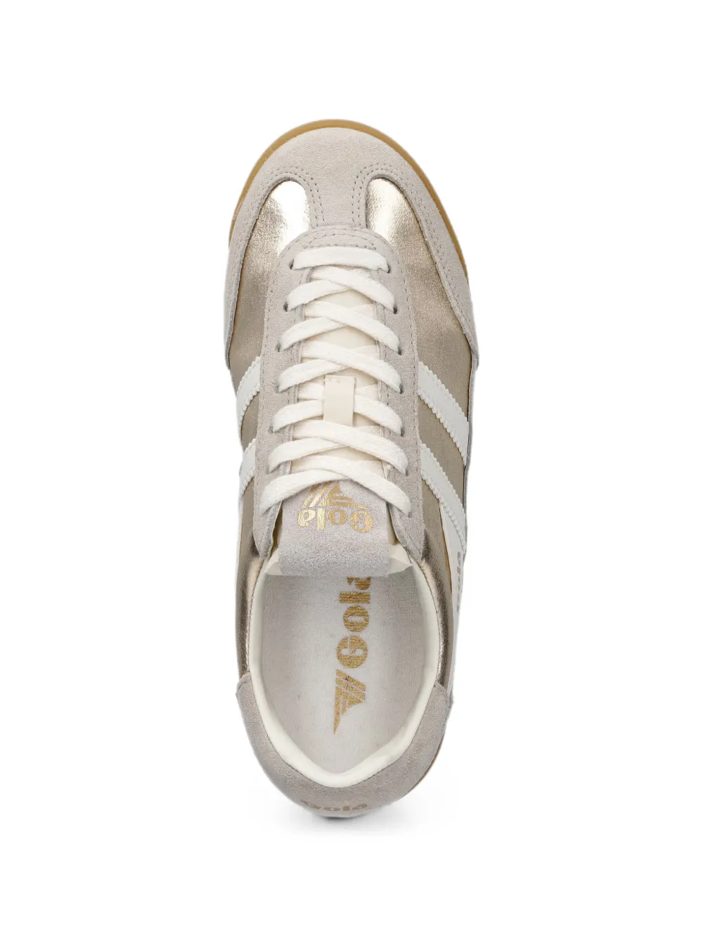 Gola Firefly metallic-effect panelled sneakers Goud