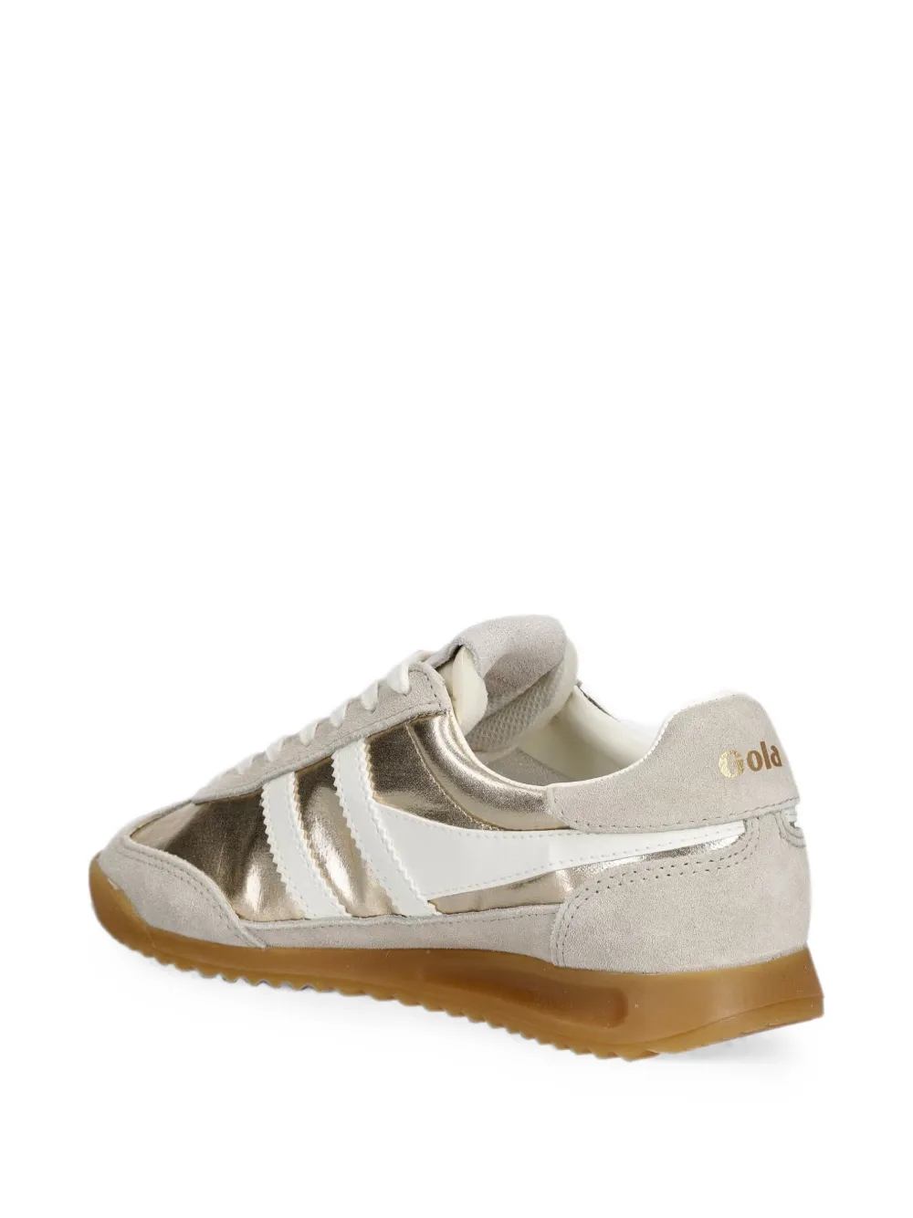 Gola Firefly metallic-effect panelled sneakers Goud