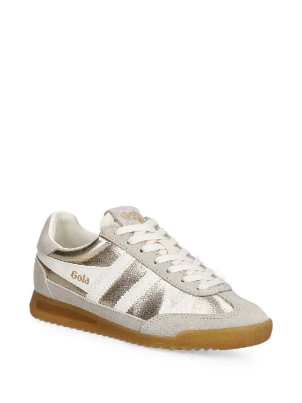 Gola Firefly metallic-effect panelled sneakers Goud