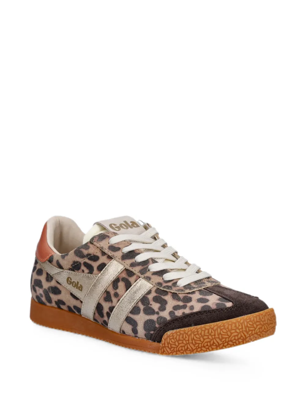 Gola Elan Safari leopard-print panelled sneakers Beige