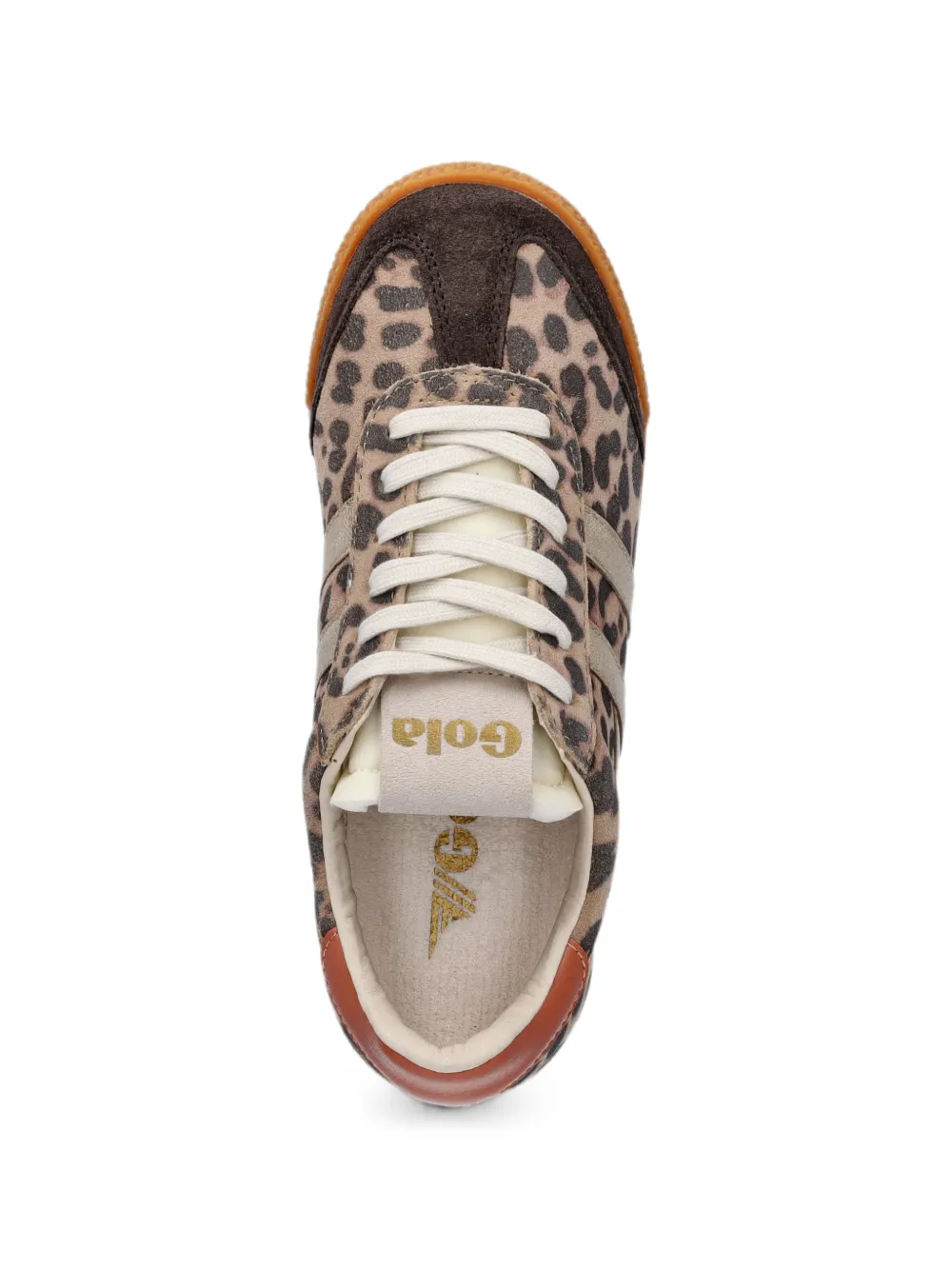 Gola Elan Safari leopard-print panelled sneakers Beige