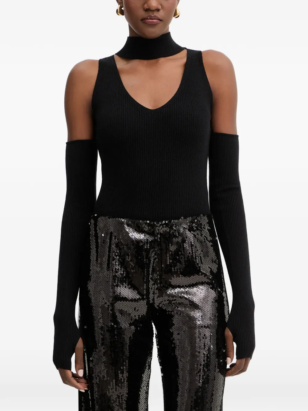 Haveone ribbed top - Nero