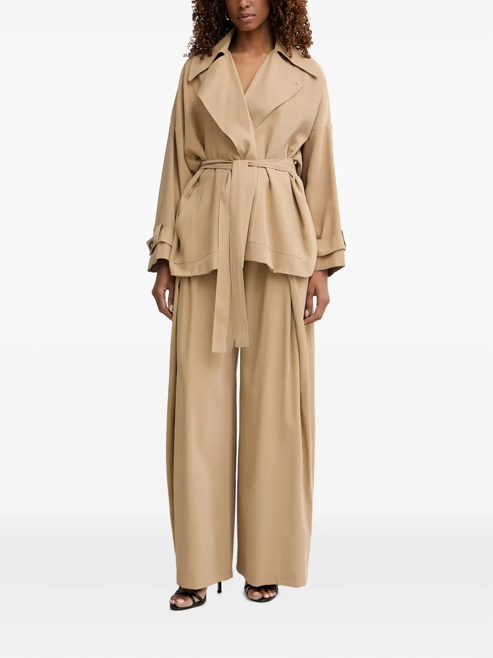 Haveone belted wrap coat - Toni neutri