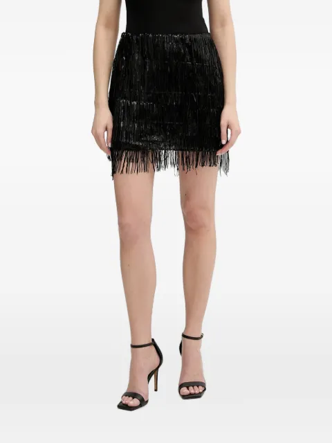 Haveone sequin-embellished fringed skirt