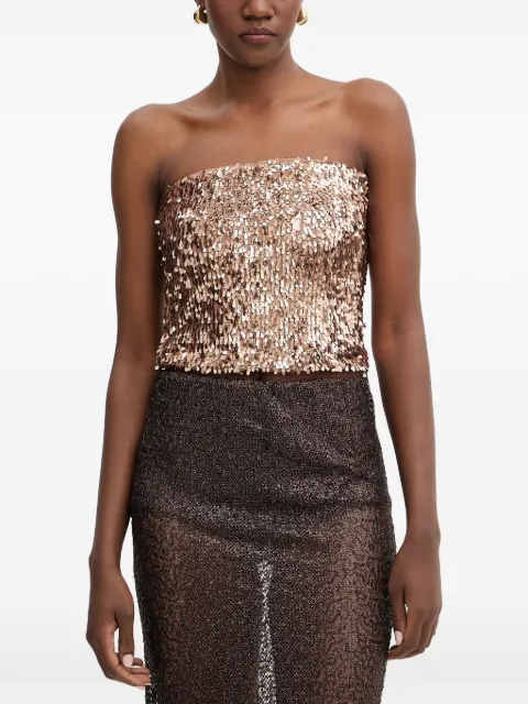 Haveone sequin-embellished bandeau top