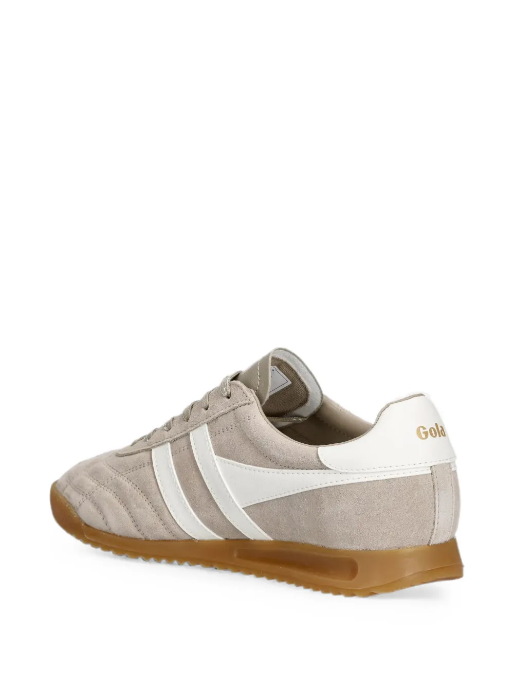 Gola Stadium quilted-vamp logo-print sneakers Beige