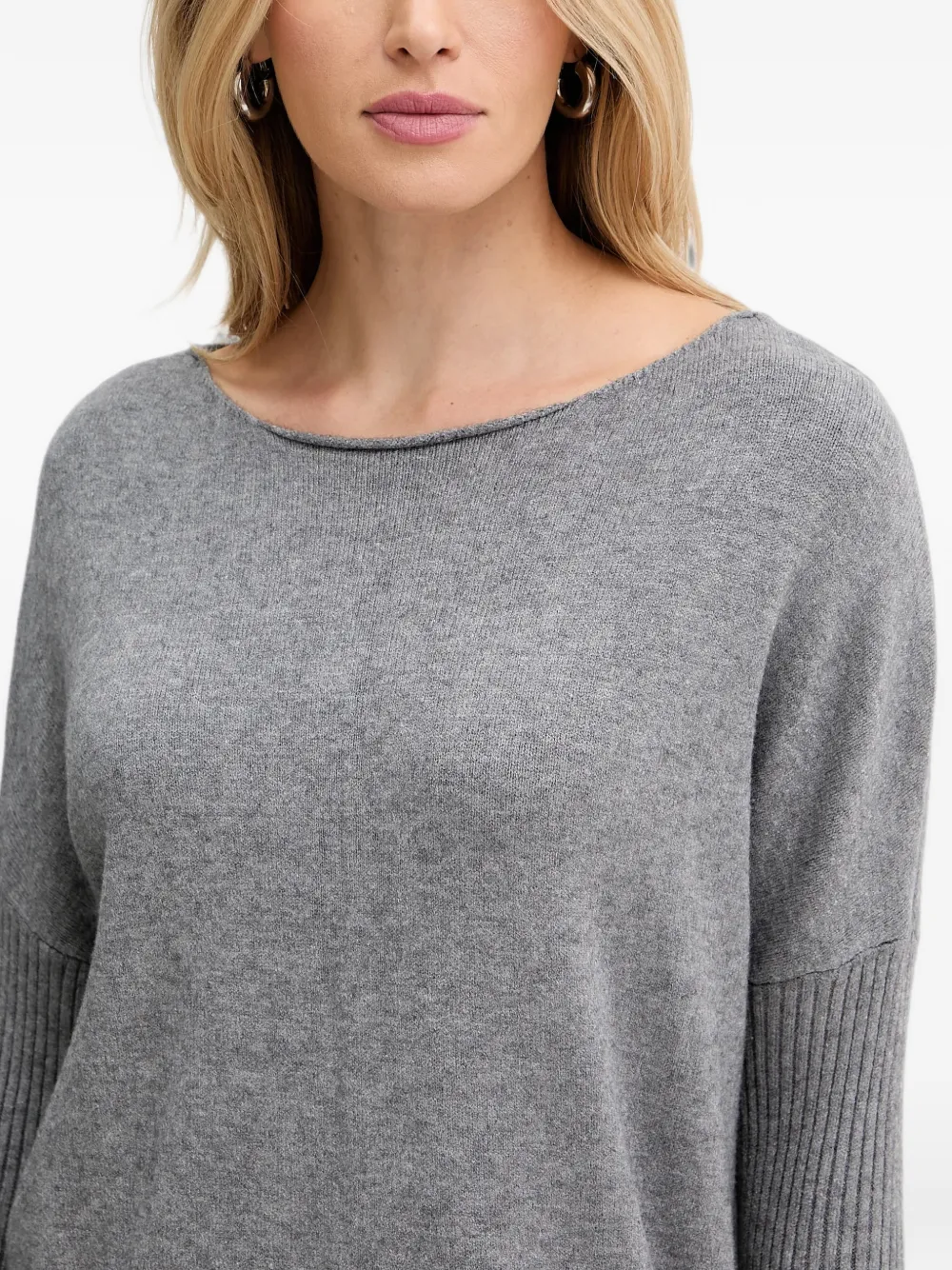 Haveone Ribgebreide broek en trui Grijs