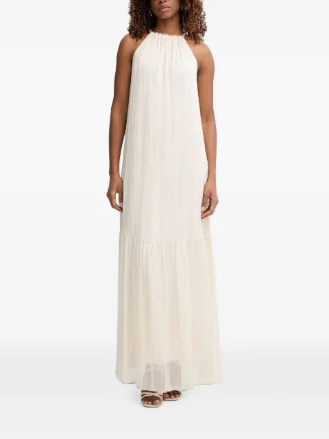 Haveone tiered halterneck maxi dress
