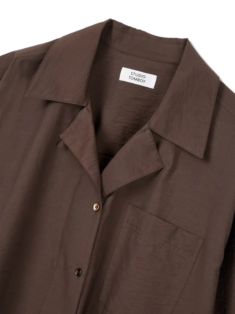 TOMBOY Oversized overhemd Bruin