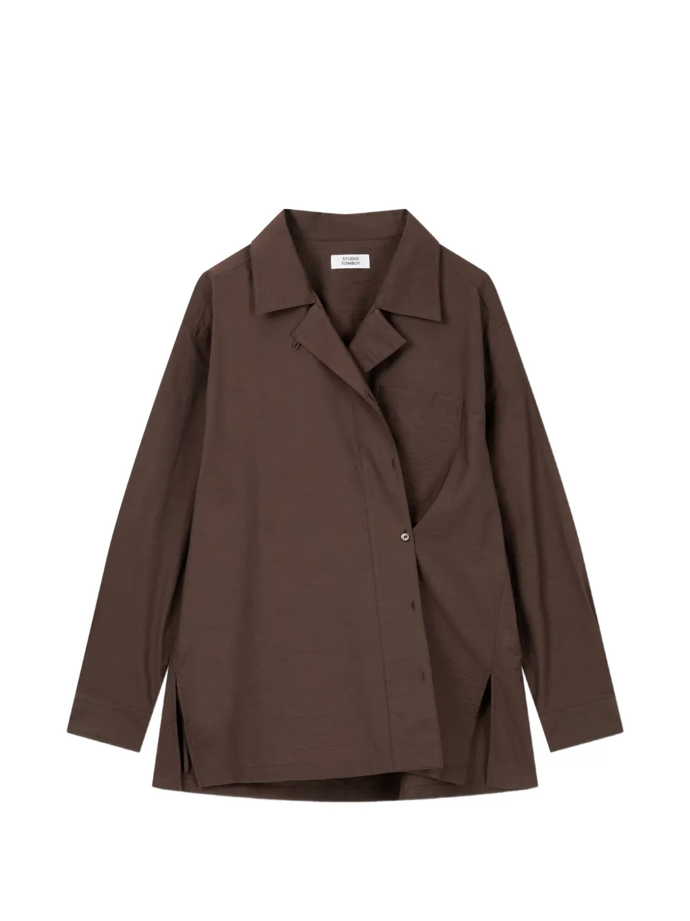 TOMBOY Oversized overhemd Bruin