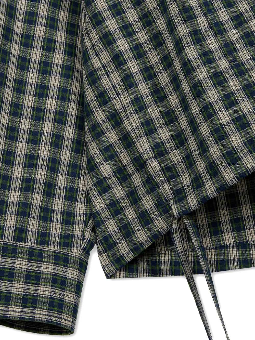 TOMBOY Geruite blouse met gesmockte rug Blauw