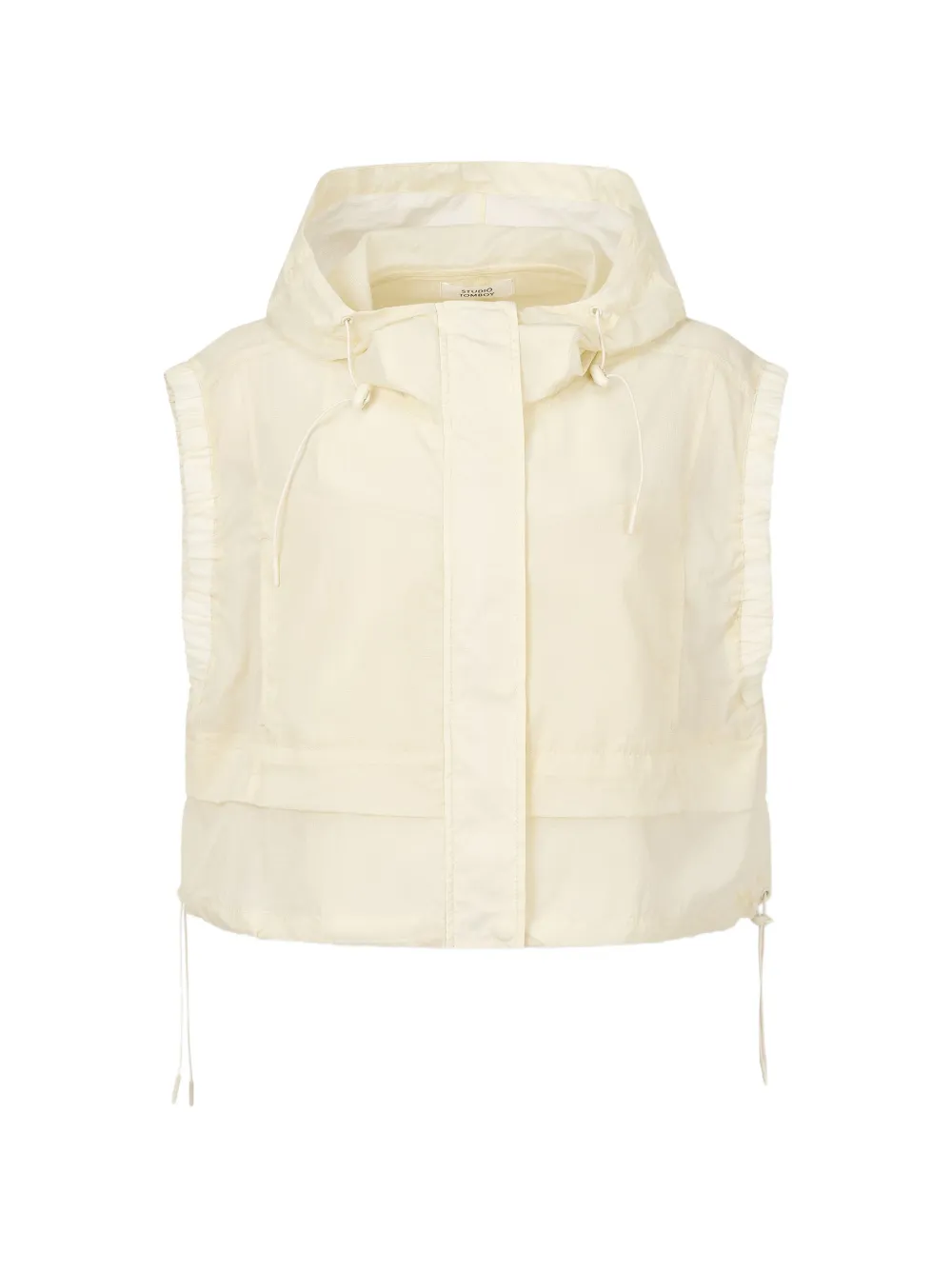 TOMBOY hooded drawstring gillet - Neutrals