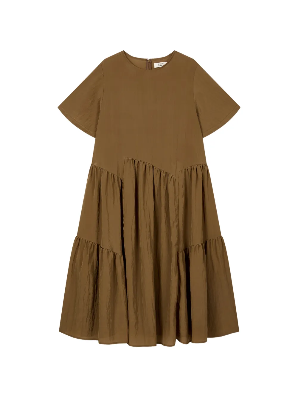 TOMBOY asymmetric tiered A-line dress - Toni neutri