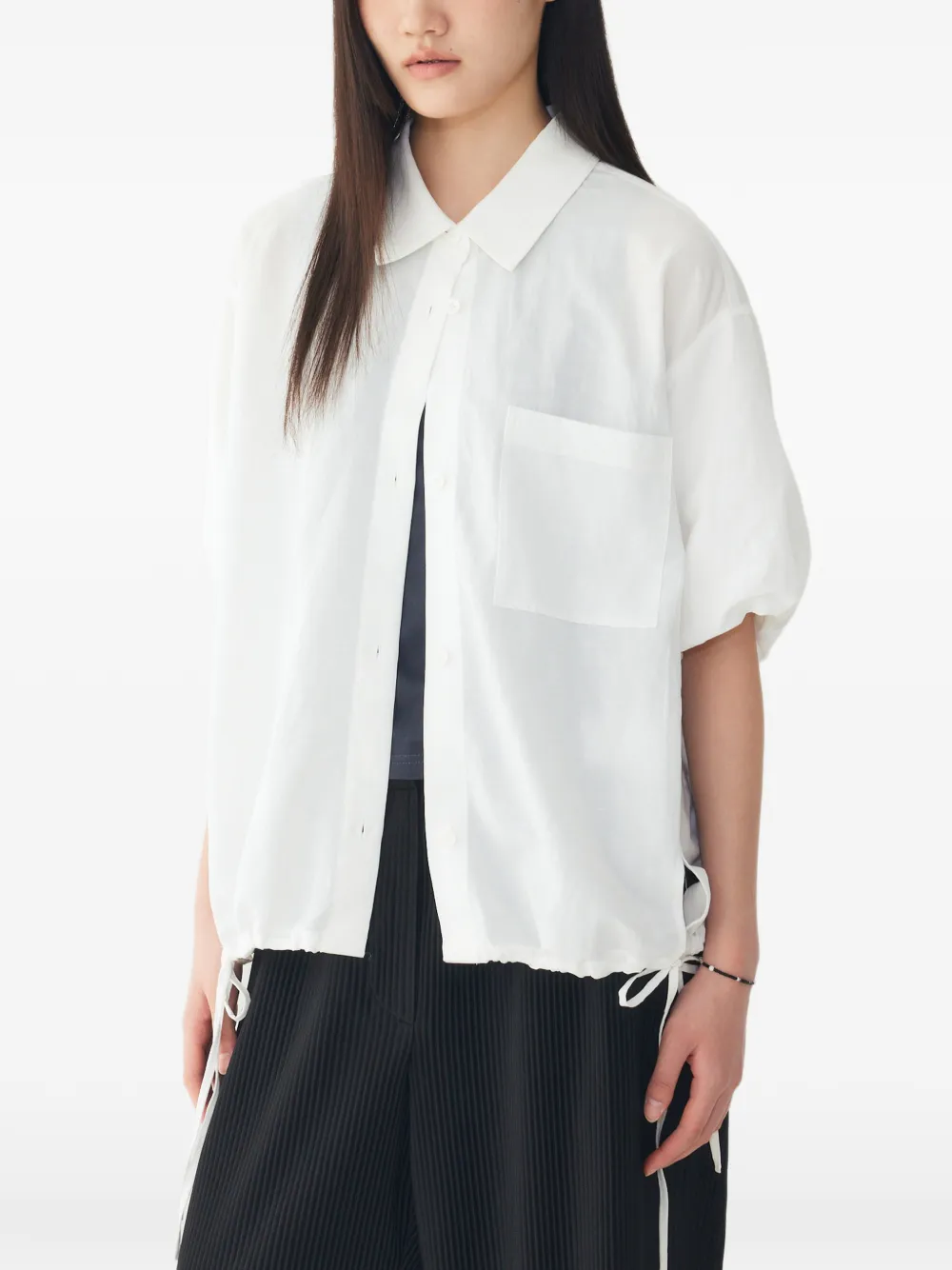 TOMBOY Blouse met ballonmouwen Wit