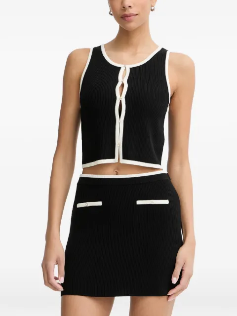 FROM FUTURE contrast-trim top