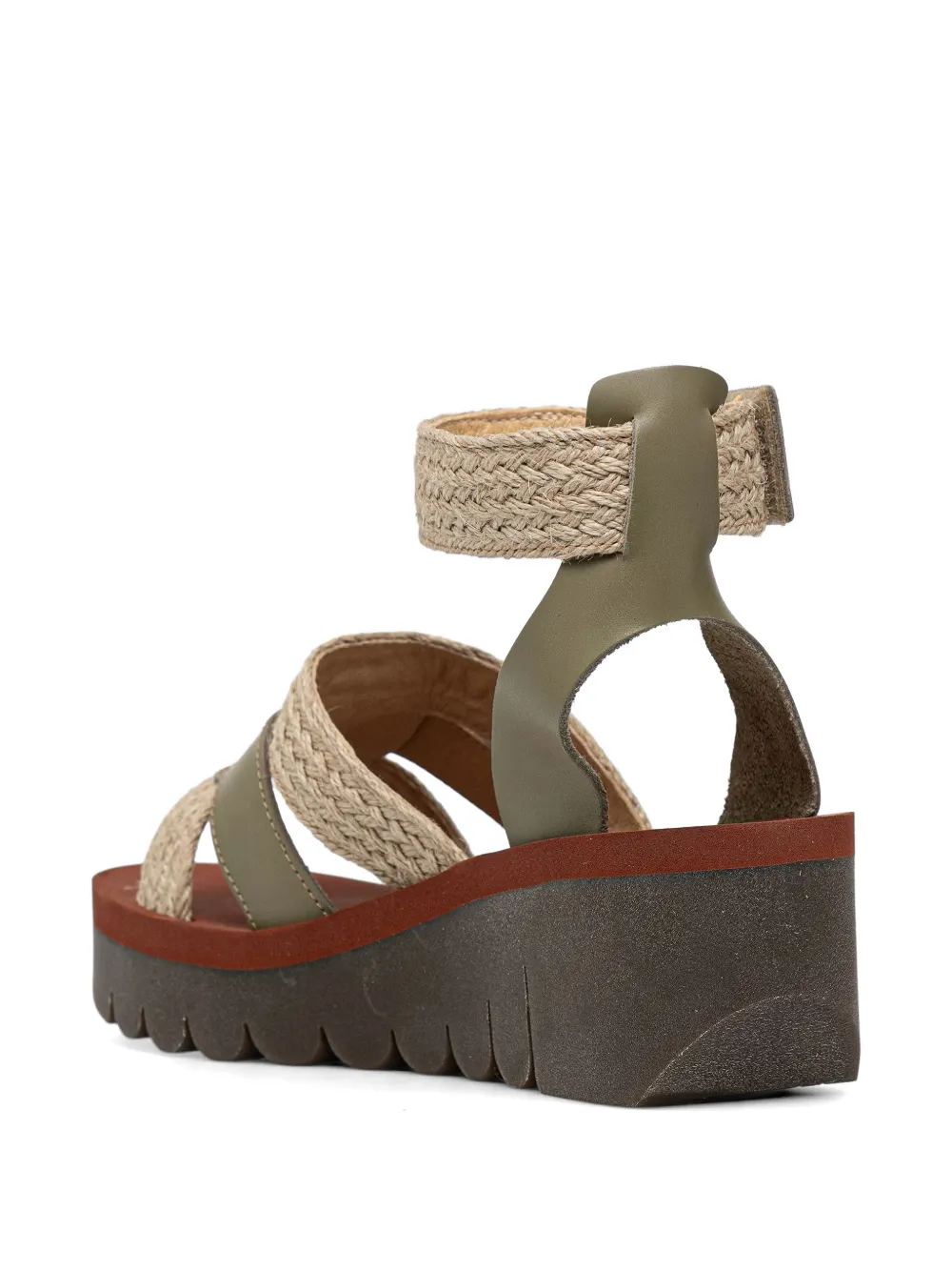Fly London woven touch-strap sandals Groen