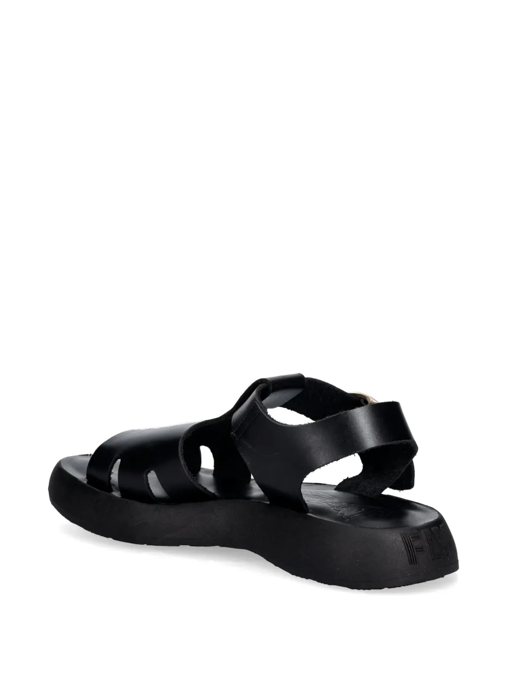 Fly London buckle-fastening leather sandals Zwart