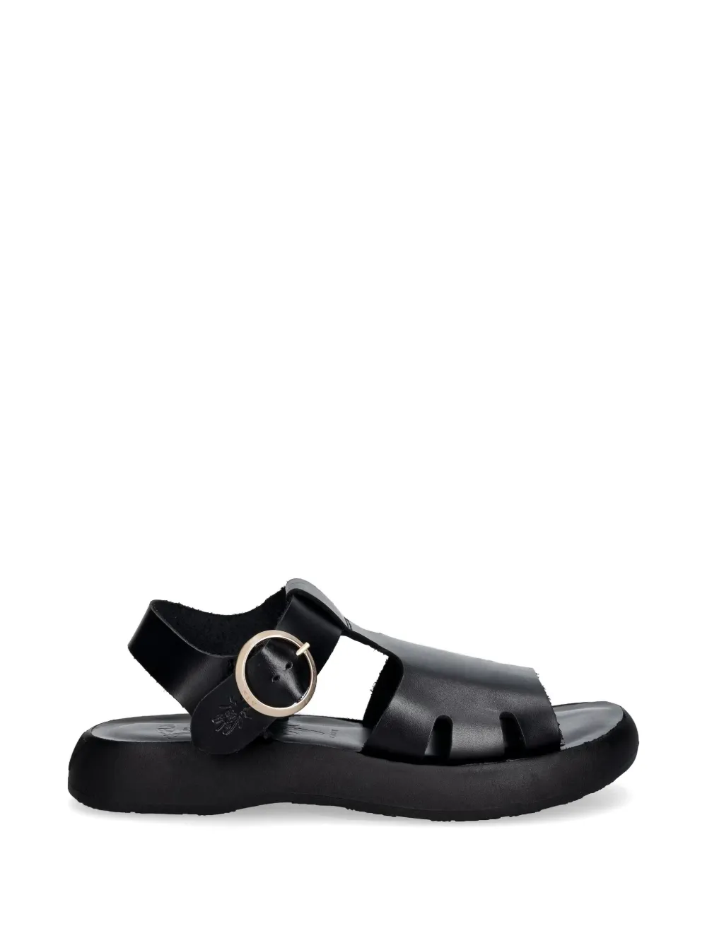 Fly London Buckle-fastening Leather Sandals In Black
