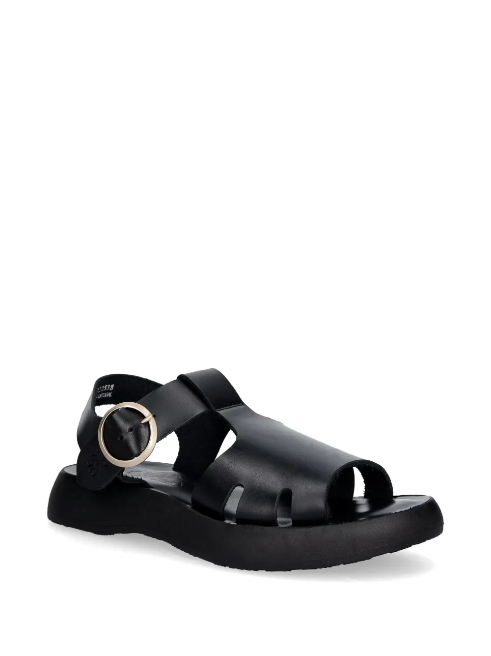 Fly London buckle-fastening leather sandals Zwart