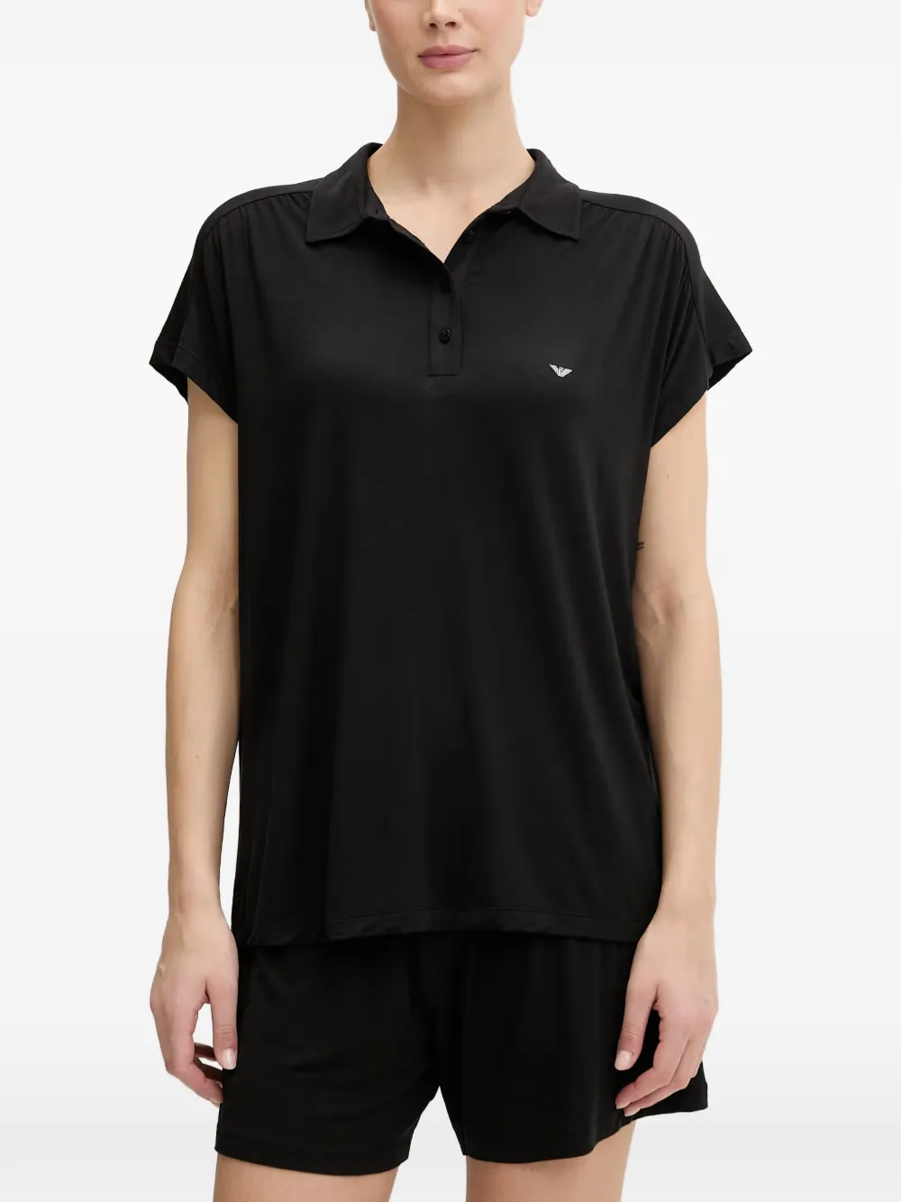 Emporio Armani logo-print pajamas - Schwarz