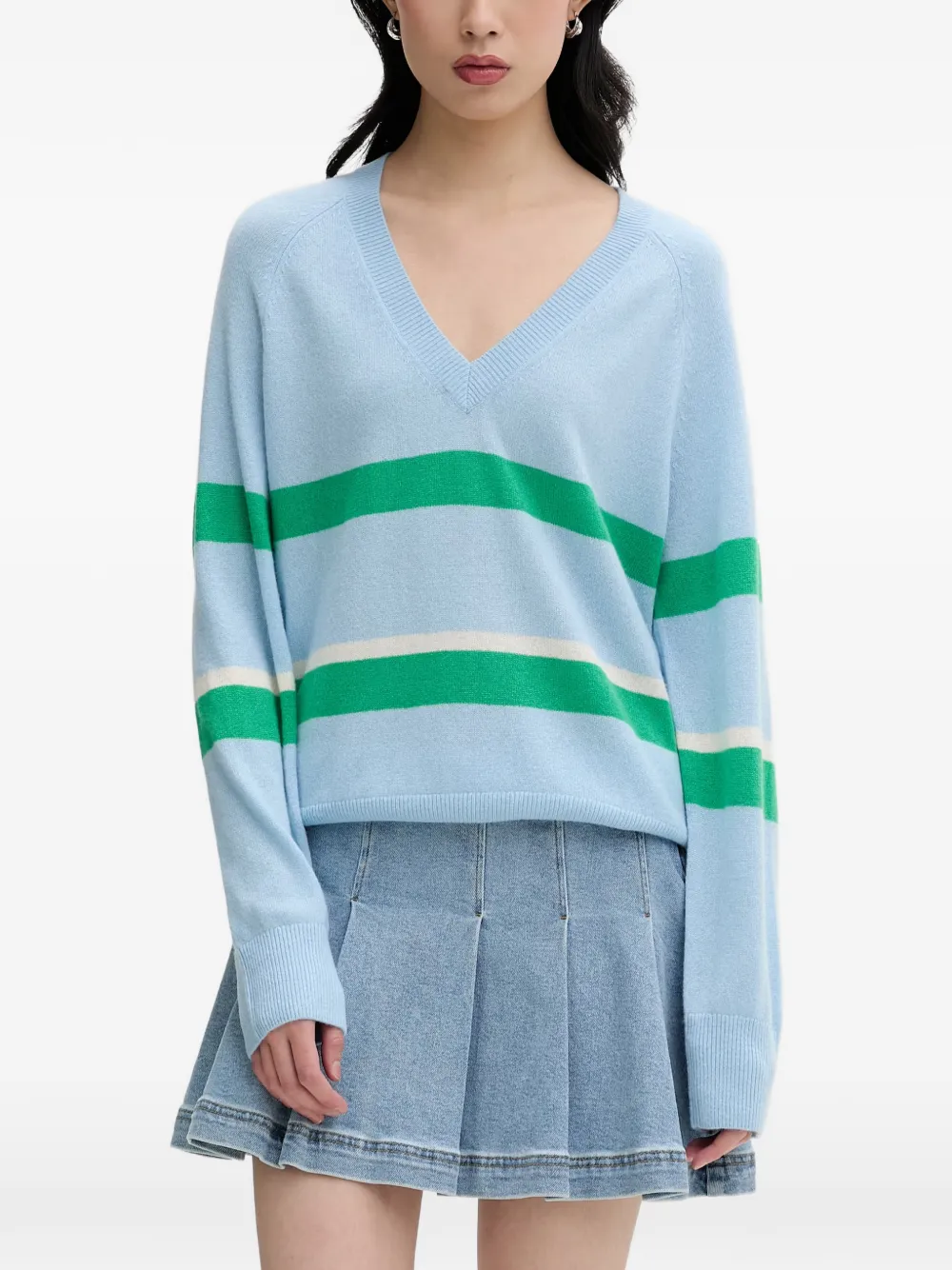 FROM FUTURE striped sweater - Blu