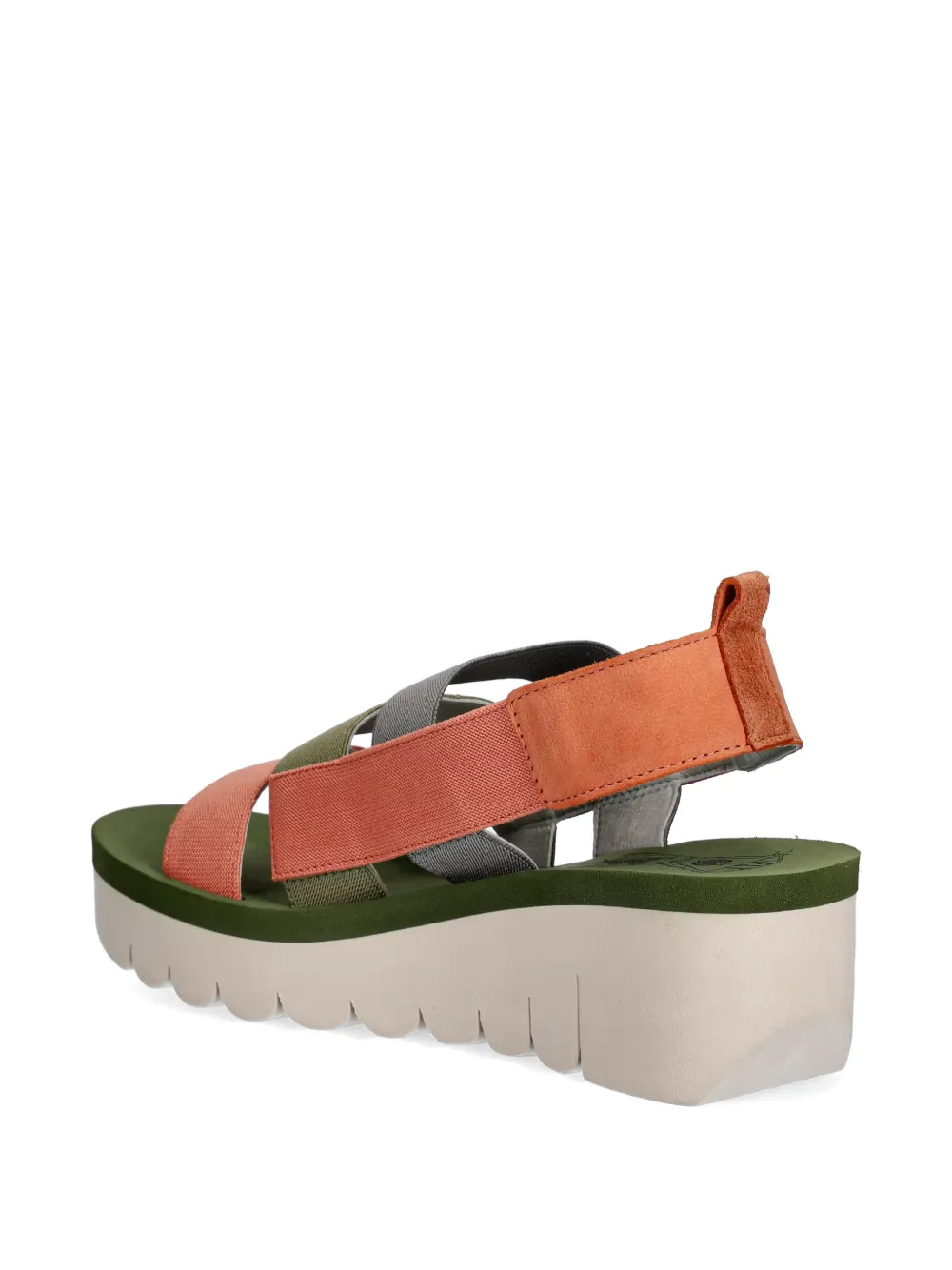 Fly London multi-strap wedge sandals Roze