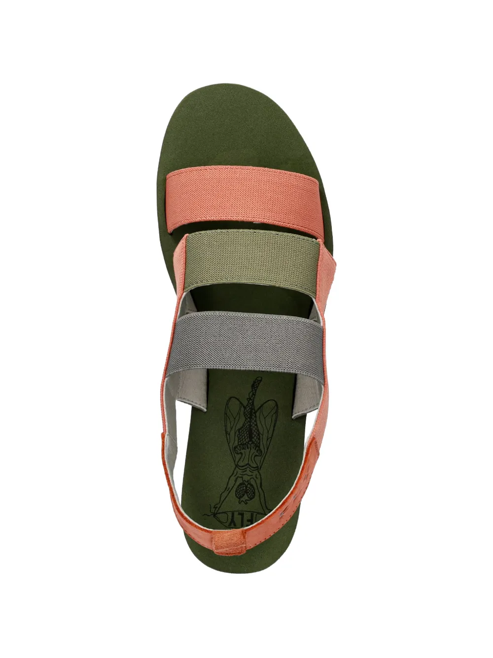 Fly London multi-strap wedge sandals Roze