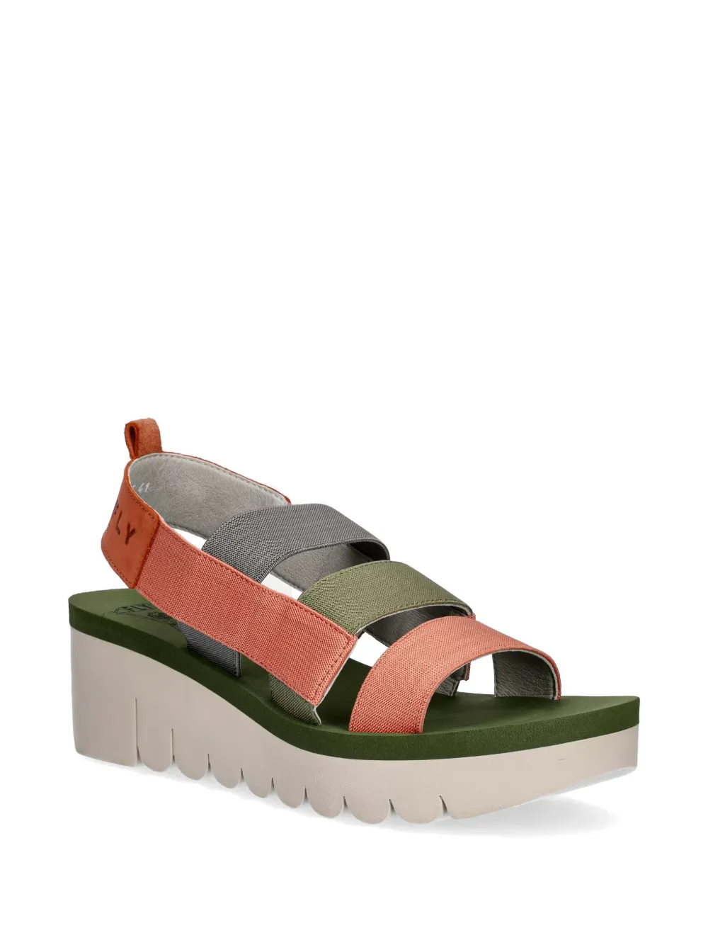 Fly London multi-strap wedge sandals Roze