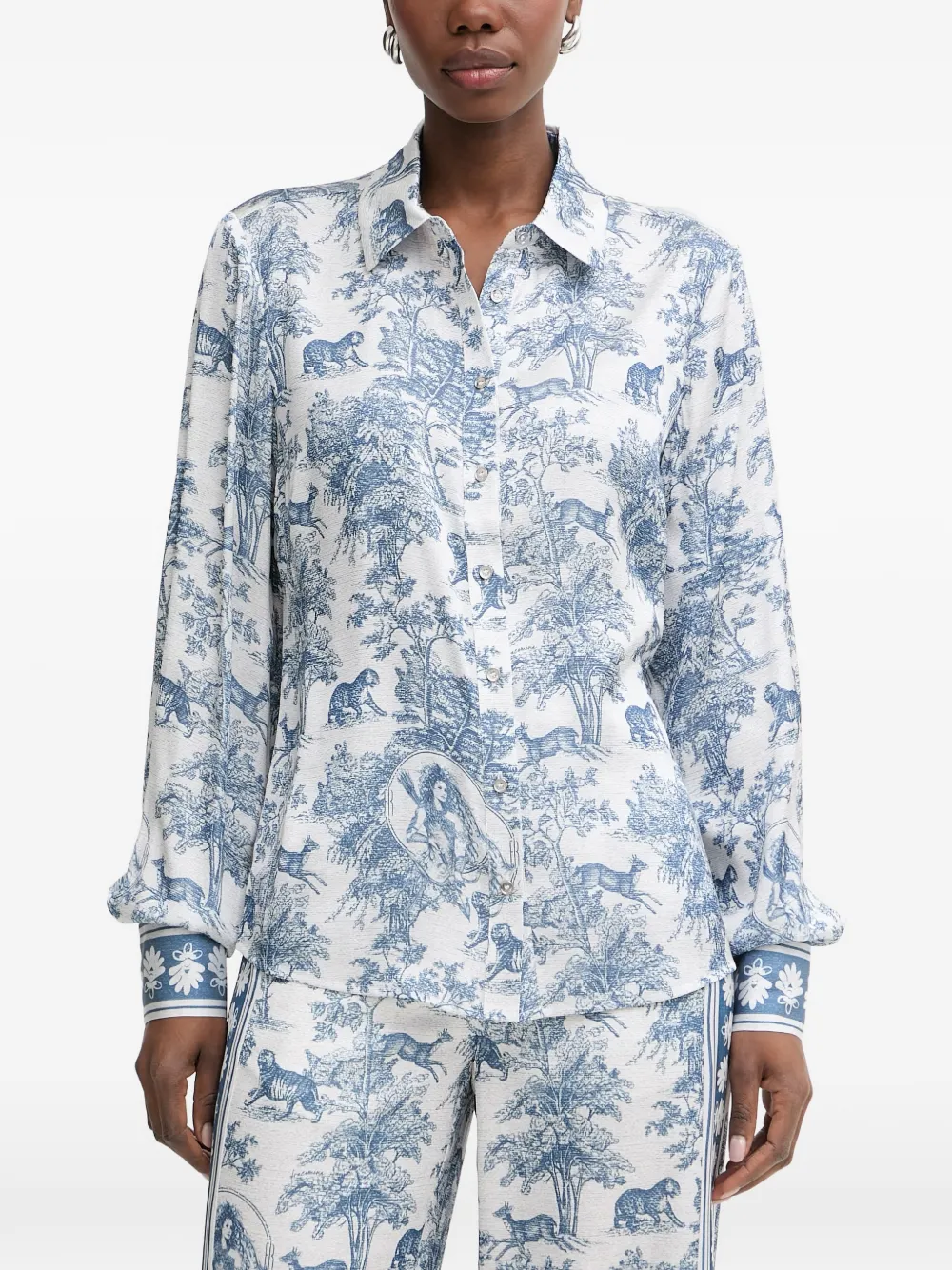 FRACOMINA toile de Jouy-print shirt - Bianco