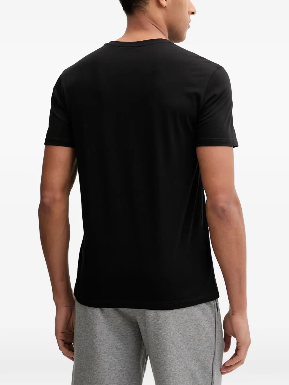 Emporio Armani Bold Logo jersey strand-T-shirt Zwart