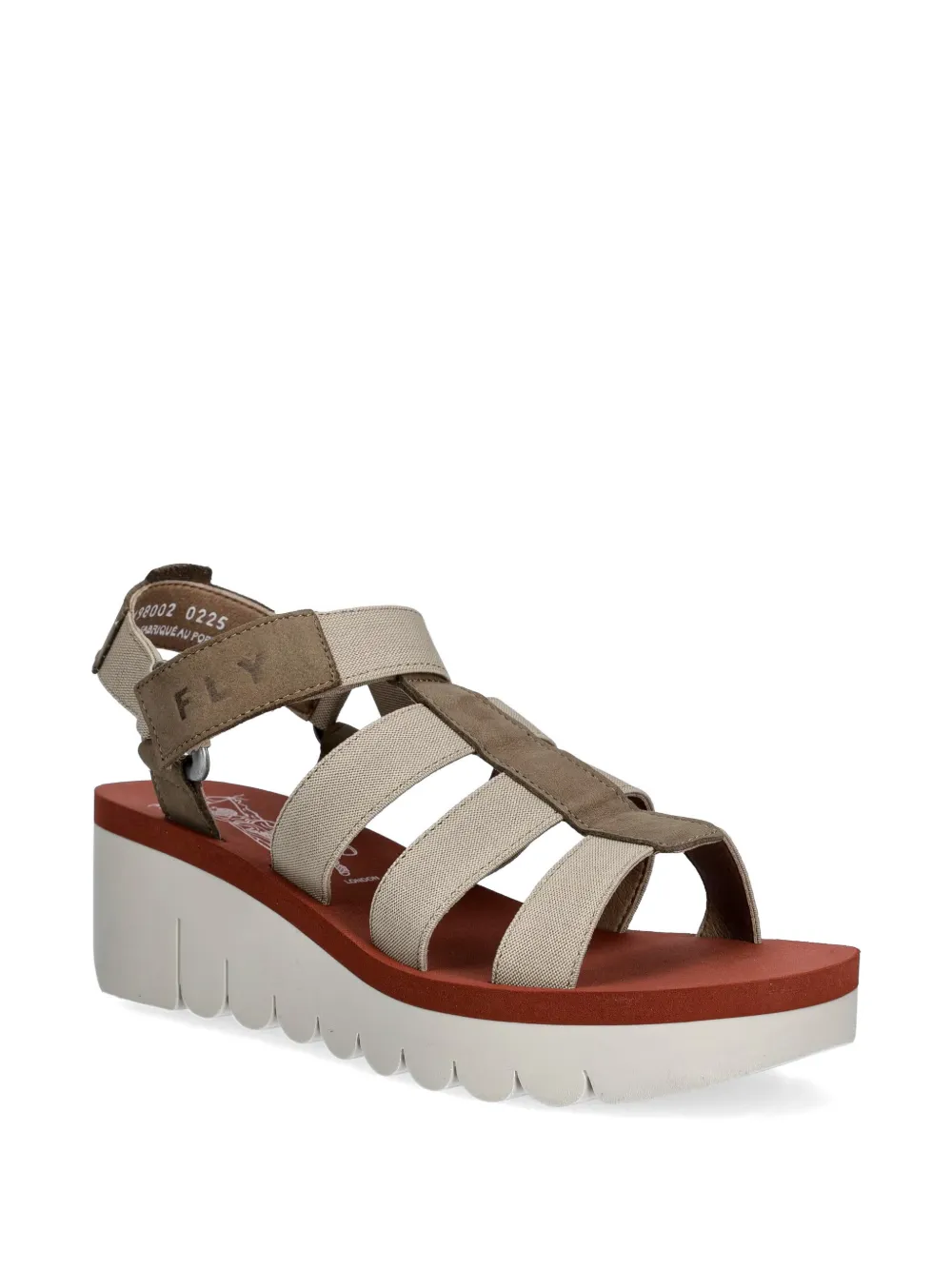 Fly London touch-strap platform sandals Beige