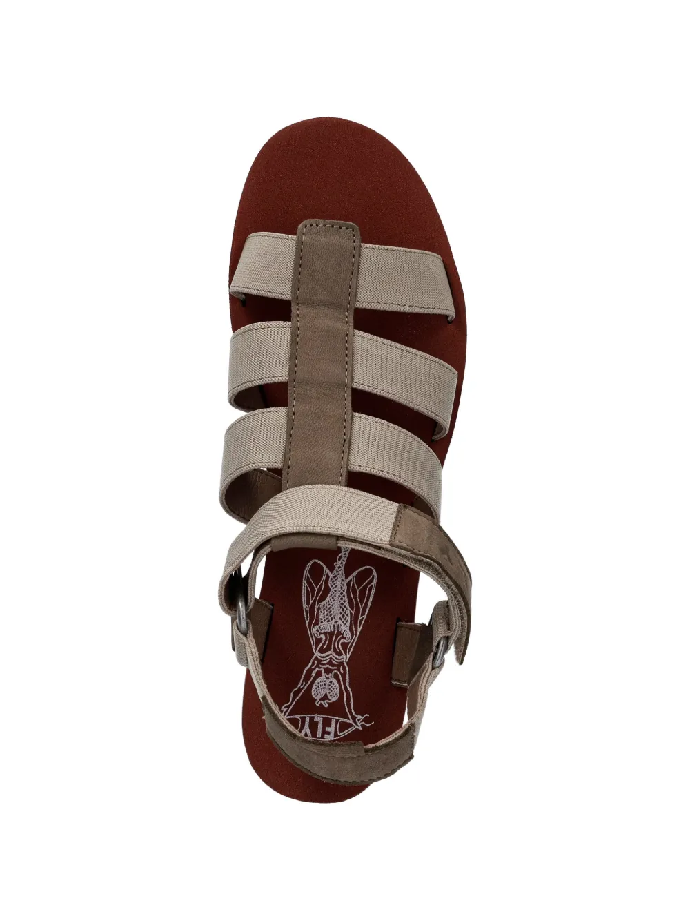 Fly London touch-strap platform sandals Beige