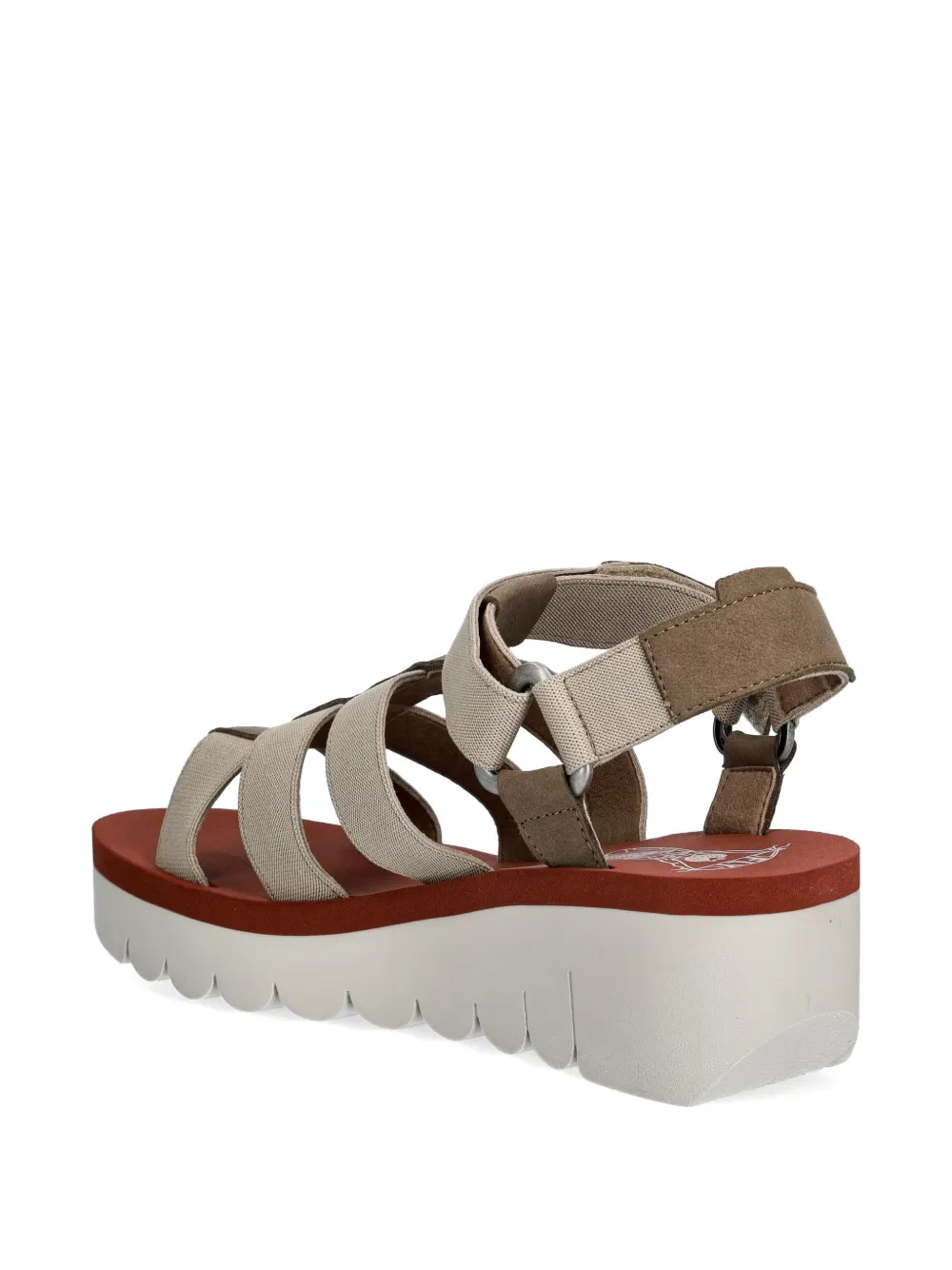 Fly London touch-strap platform sandals Beige