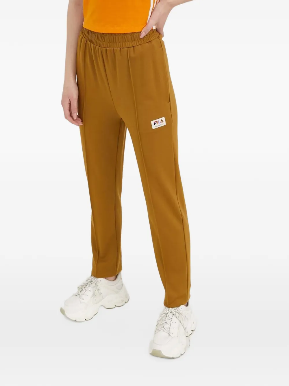 Fila logo-patch track pants - Marrone