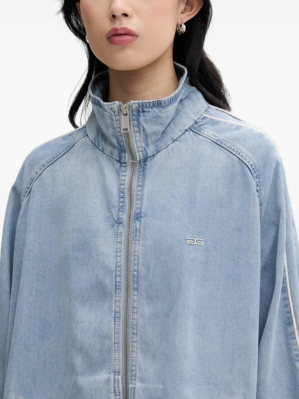 Gestuz GZsea jack met geborduurd logo en zijstreep Blauw